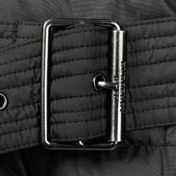 Burberry Brit Charcoal Leather-Trim Belted Puffer Jacket - Picture 9 of 16